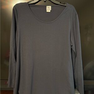 Natori Midnight Blue Long Sleeve Top